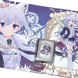 Hololive Shirakami Fubuki Mucha Card Sleeve Playmat Set Jj - Image 1