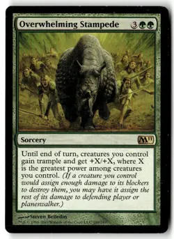 MTG Overwhelming Stampede - M11 Moderately Played English - Image 1
