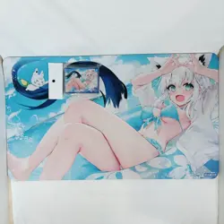 Hololive Shirakami Fubuki Swimsuit Card Sleeve Playmat Set Roji - Image 1
