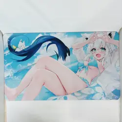 Hololive Shirakami Fubuki Swimsuit Card Sleeve Playmat Set Roji - Image 3