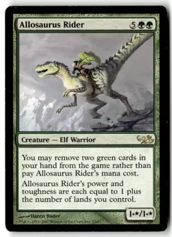 MTG Allosaurus Rider - Duel Decks: Elves vs. Goblins Heavily Played English - Image 1