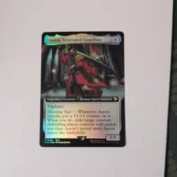 Auron, Venerated Guardian 0130 (Extended Art) MTG FF Commander NM Foil - Image 1
