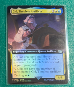 MTG Final Fantasy Borderless FOIL- Cid, Timeless Artificer FIN#480 - Image 1