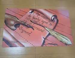 Contract From Below Playmat Signed Mtg - Image 1