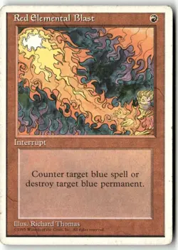 MTG Red Elemental Blast - Fourth Edition Moderately Played English - Image 1