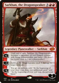 Sarkhan, the Dragonspeaker #593 MTG Jumpstart 2022 Mythic Near Mint - Image 1