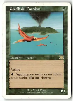MTG Birds of Paradise - Sixth Edition Moderately Played Italian - Image 1