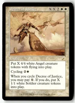 MTG Decree of Justice - Scourge Heavily Played English - Image 1