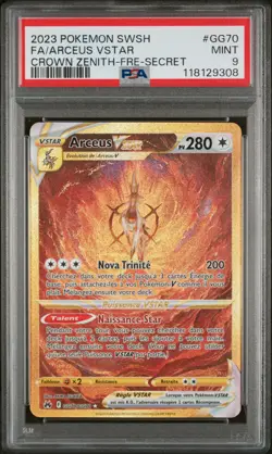 Carte Pokemon Arceus VStar GG70/GG70 PSA 9 Gold Zenith Supreme FR NEUVE - Image 1