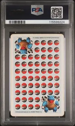 1998 POKEMON STADIUM BLUE VERSION PLAYING CARDS MEWTWO ACE OF CLUBS PSA 2 GOOD - Image 2