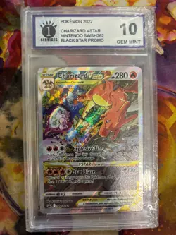 graded pokemon cards charizard VSTAR black star promo SWSH262 gem mint 10 - Image 1