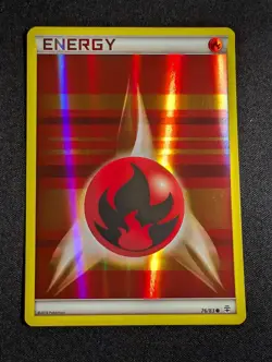 Pokemon Fire Energy 76/83 Reverse Holo XY Generations NM - B - Image 1