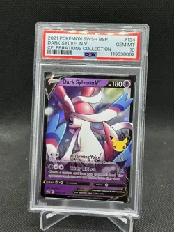 2021 Pokemon SWSH Dark Sylveon V Celebrations Collection PSA 10 - Image 1
