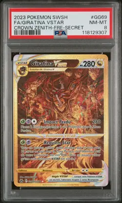 Carte Pokemon Giratina VStar GG69/GG70 PSA 8 Gold Zenith Supreme FR NEUVE - Image 1