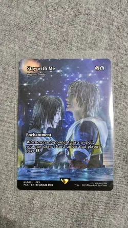 Rhystic Study Stay with Me Final Fantasy Showcase NM MTG Tidus Yuna - Mint - Image 1