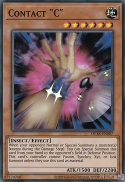 Yugioh - Contact "C" (Super Rare) (Unlimited) - OP18-EN007 P - Image 1