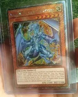 Yugioh - Lightpulsar Dragon Platinum Secret Rare RA04-EN176, Near Mint, 1st Ed - Image 1