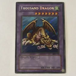 Yugioh Thousand Dragon Secret Rare MRD-143 LP - Image 1
