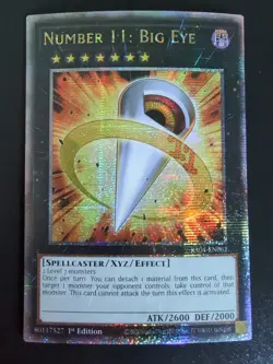 Yugioh! TCG - Number 11: Big Eye - Quarter Century Secret Rare - RA04-EN062 - NM - Image 1