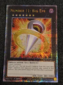 Yugioh! TCG - Number 11: Big Eye - Quarter Century Secret Rare - RA04-EN062 - NM - Image 1