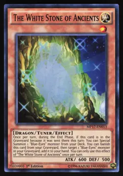 Yugioh! The White Stone of Ancients MP17-EN013 Ultra Rare 1st Ed - Image 1