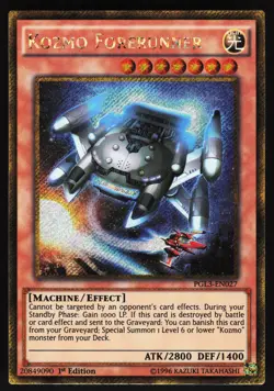 Yugioh! Kozmo Forerunner PGL3-EN027 Gold Secret Rare LP - Image 1