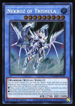 Yugioh! Nekroz of Trishula BLMM-EN132 Secret Rare 1st Ed VLP - Image 1