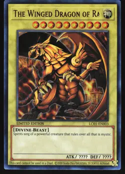 Yugioh! The Winged Dragon of Ra LC01-EN003 Ultra Rare *ERROR HALF A* - Image 1