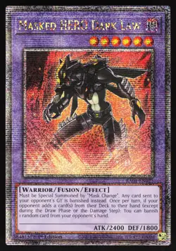 Yugioh! Masked HERO Dark Law (Quarter Century Secret Rare) RA01-EN025 VLP - Image 1