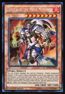 Yugioh! Thestalos the Mega Monarch MP15-EN021 Secret Rare - Image 1