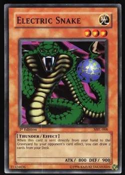 Yugioh! Electric Snake MRL-008 VINTAGE 1st Ed - Image 1