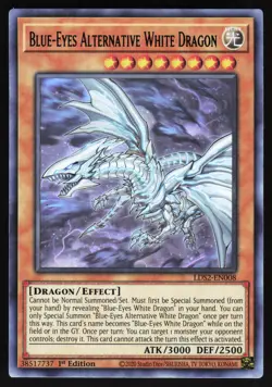 Yugioh! Blue-Eyes Alternative White Dragon (Green) LDS2-EN008 Ultra Rare - Image 1