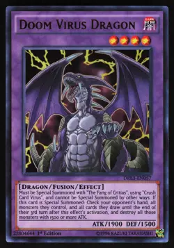 Yugioh! Doom Virus Dragon DRL3-EN057 Ultra Rare VLP - Image 1