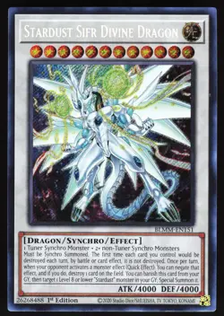 Yugioh! Stardust Sifr Divine Dragon BLMM-EN151 Secret Rare VLP - Image 1