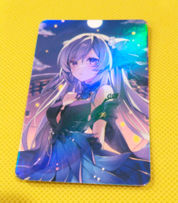 Keqing Genshin Anime custom Waifu Girl ACG Card - Image 1