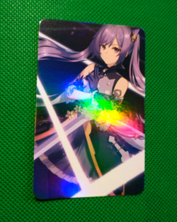 Keqing Genshin Anime custom Waifu Girl ACG Card - Image 1