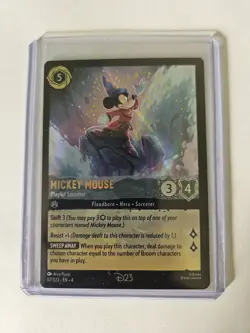 2024 DISNEY D23 EXPO LORCANA MICKEY MOUSE PLAYFUL SORCERER PROMO CARD NEW - Image 2