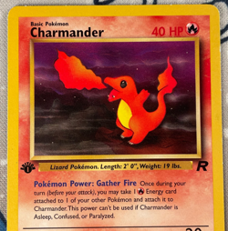 Charmander 50/82 1st Edition Team Rocket Set Pokemon Card WOTC Vintage MP/HP - Image 2