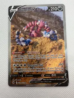 Drapion V GG49/GG70 Crown Zenith Galarian Gallery NM Full Art Pokemon Card - Image 1