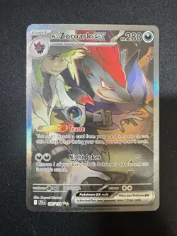 Pokemon TCG N's Zoroark EX Holo Card 185/159 Sv09: Journey Together - Image 1