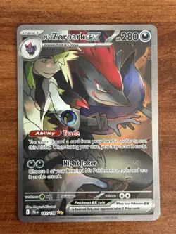 Pokemon TCG N's Zoroark EX Holo Card 185/159 Sv09: Journey Together - Image 1