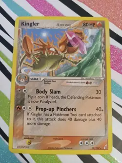 Pokemon Kingler TCG Card 22/100 EX Crystal Guardians Delta Species (2006) Rare - Image 1