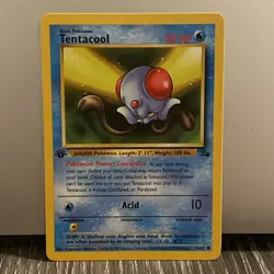 Pokemon TCG Tentacool Fossil, 1st Edition Common Card - Image 1