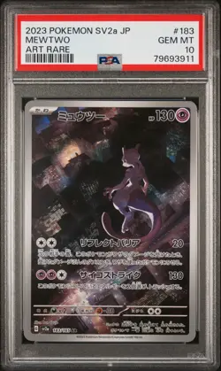 PSA 10 Mewtwo AR 183/165 SV2a Pokemon Card 151 Pokemon Card Japanese 2023 - Image 1