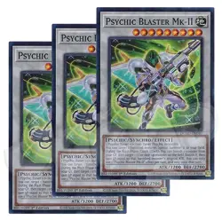 Yugioh - Psychic Blaster Mk-II x 3 - 1st Edition Super Rare NM - Free Holo Card - Image 1