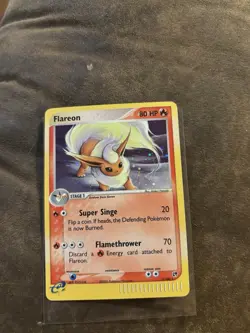 Pokemon TCG EX Sandstorm Flareon Holo Card 5/100 Sandstorm Flareon LP Holo Rare - Image 1
