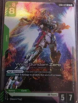 Gundam Wing Zero New type Rising GD01-024 LR NM+ Gundam Card Game Newtype Rising - Image 1