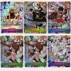 6×One Piece Doujin Card Luffy Gear Fourth Fifth English Japanese ACG Custom DIY - Image 1