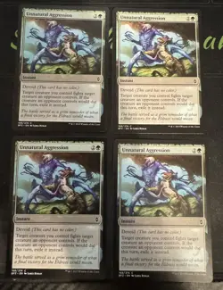 Unnatural Aggression X4 Battle for Zendikar Magic the Gathering mtg - Image 1