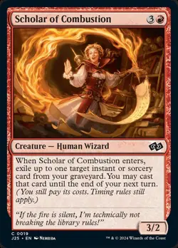 (x4) Scholar of Combustion 0019 Play Set Common Foundations Jumpstart MTG NM - Image 1
